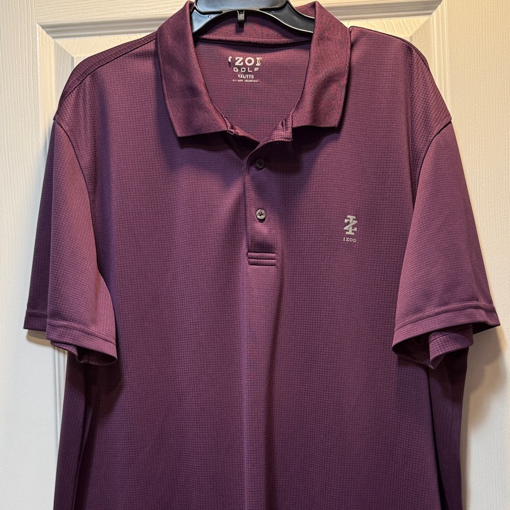 Izod Plum Short-Sleeve Golf Polo